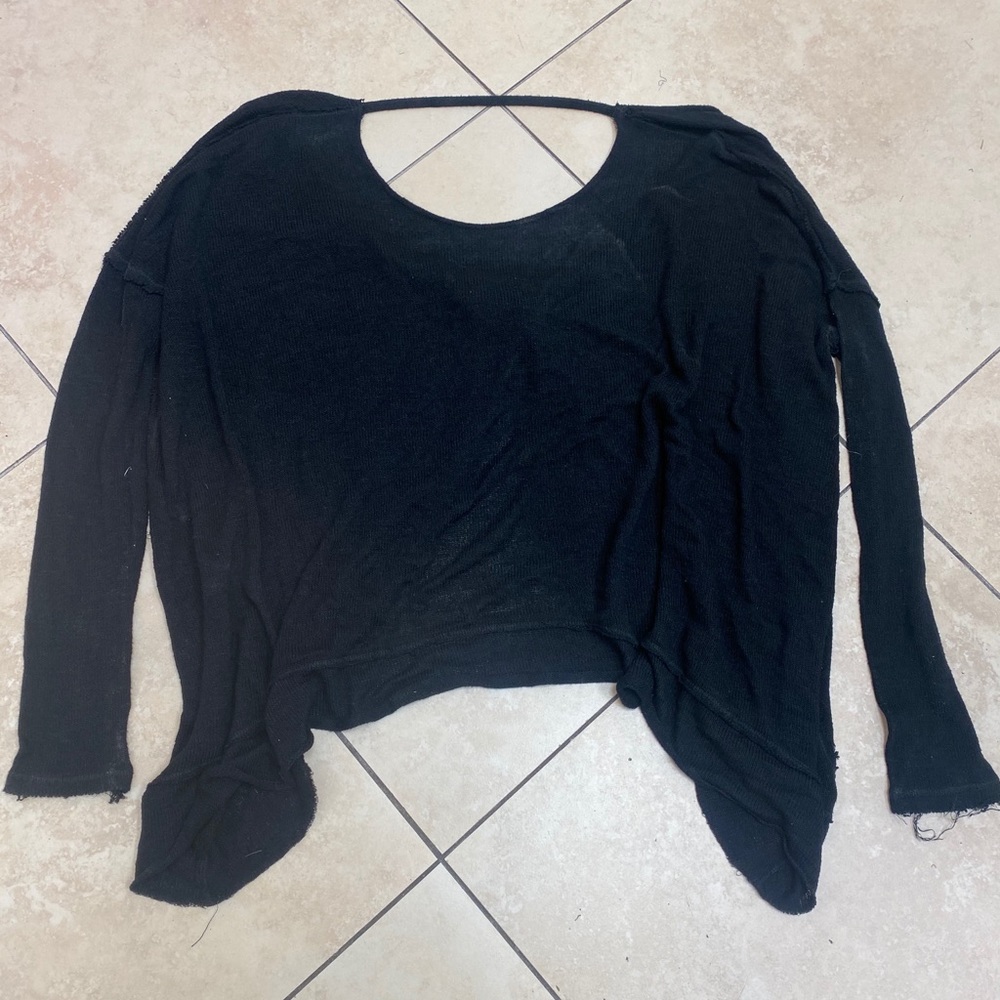 Urban outfitters black open back sweater